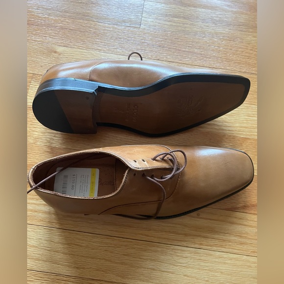 New MASSIMO MATTEO FIRENZE CUOIO Made In Italy BROWN MEN SHOES Size 8/ Uk7 - Picture 6 of 7